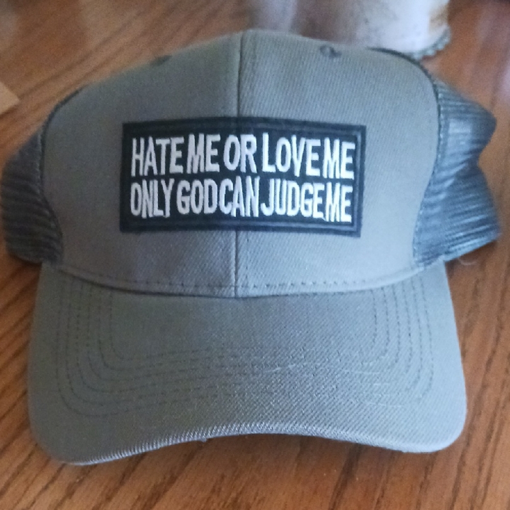 Gray Trucker Hat with Statement Patch